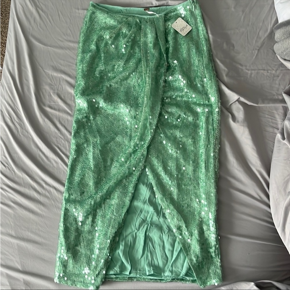 NWT Free People Sequin midi skirt - Picture 4 of 6